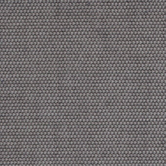 Medium gray woven fabric sample with a dense, knotted texture and heathered tonal variations; label reads “bolzan letti cosme e235”.